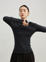 Minimalist Turtleneck Wool Sweater