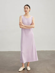 Simple Sleeveless Knitted Wool Dress