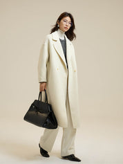 Suit Collar Single Button Wool Coat