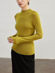 Minimalist Turtleneck Wool Sweater