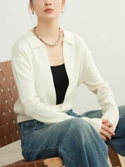 Simple Yet Elegant V-Neck Knit Wool Sweater