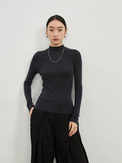 Minimalist Turtleneck Wool Sweater