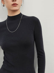 Minimalist Turtleneck Wool Sweater