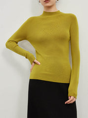 Minimalist Turtleneck Wool Sweater