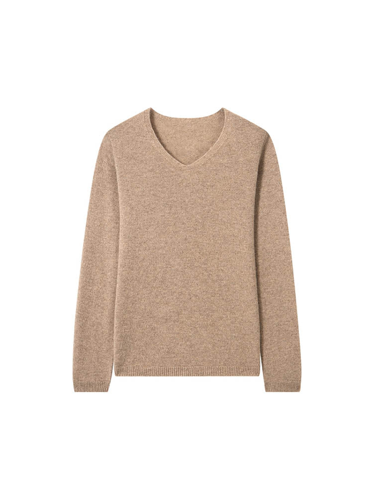 V-Neck Seamless Cashmere Sweater