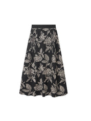 Rose Flower Umbrella Shaped Wool Skirt