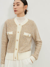 Chic Pearl Button Wool Short Sweater