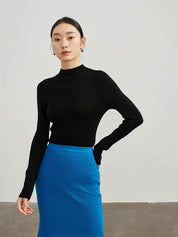 Minimalist Turtleneck Wool Sweater