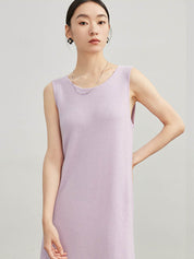 Simple Sleeveless Knitted Wool Dress