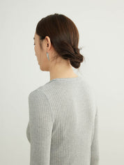 Classic Cable Knit Neck Wool Sweater