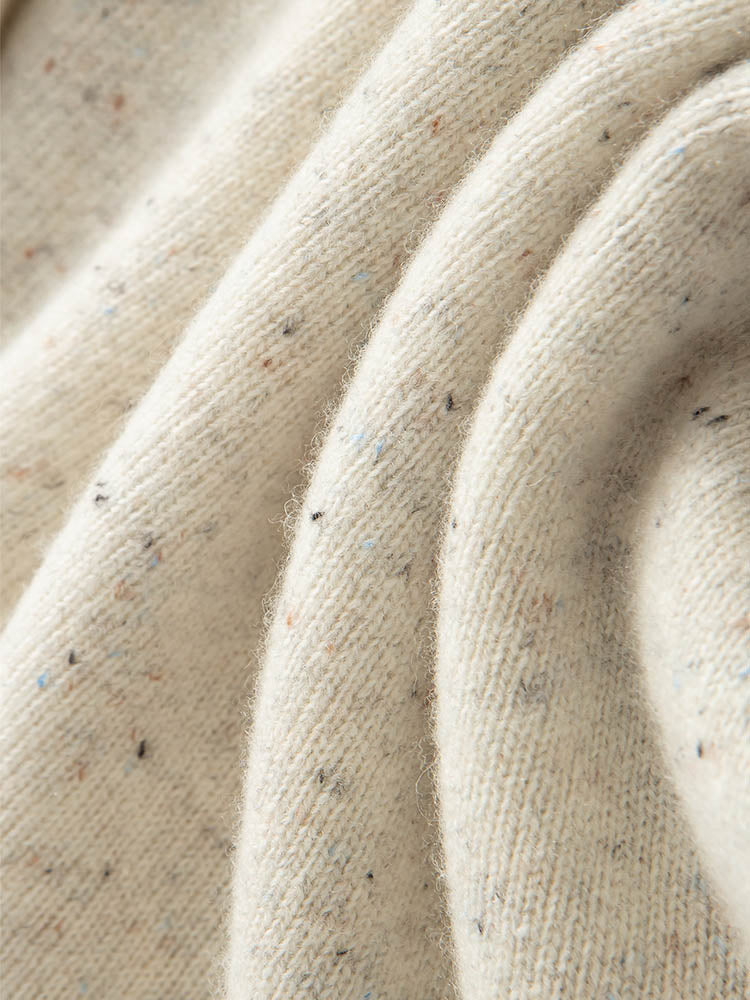 Classic Speckled Crewneck Wool Sweater