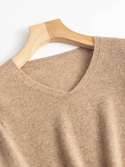 V-Neck Seamless Cashmere Sweater