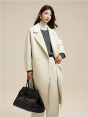 Suit Collar Single Button Wool Coat