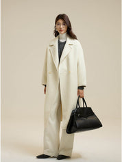 Suit Collar Single Button Wool Coat