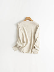 Classic Speckled Crewneck Wool Sweater