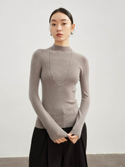 Minimalist Turtleneck Wool Sweater