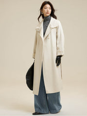 Stand-Up Collar Patch Pocket Wool Coat