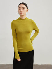 Minimalist Turtleneck Wool Sweater